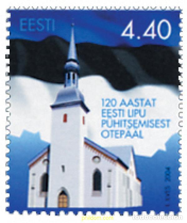 Sellos: 151717 MNH ESTONIA 2004 120 ANIVERSARIO DE LA BANDERA