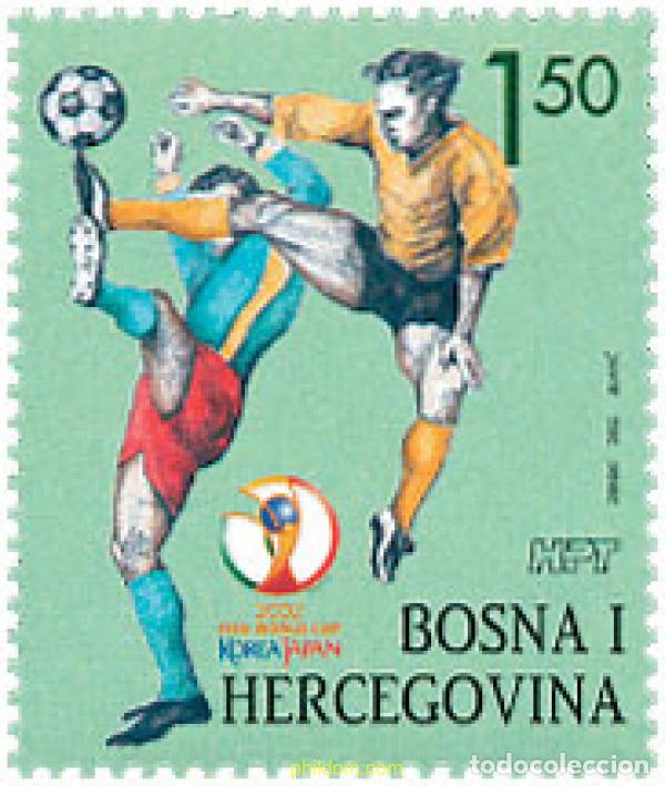 Sellos: 106355 MNH BOSNIA-HERZEGOVINA. Adm Croata 2002 COPA DEL MUNDO DE FUTBOL. COREA DEL SUR Y JAPON-02