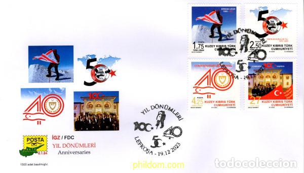 Sellos: 790519 MNH CHIPRE. Administraci&oacute;n turca 2023 ANIVERSARIOS Y ACONTECIMIENTOS