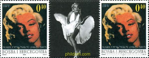Sellos: 791506 MNH BOSNIA-HERZEGOVINA. Adm Croata 2002 40 ANIVERSARIO DE LA MUERTE DE MARILYN MONROE