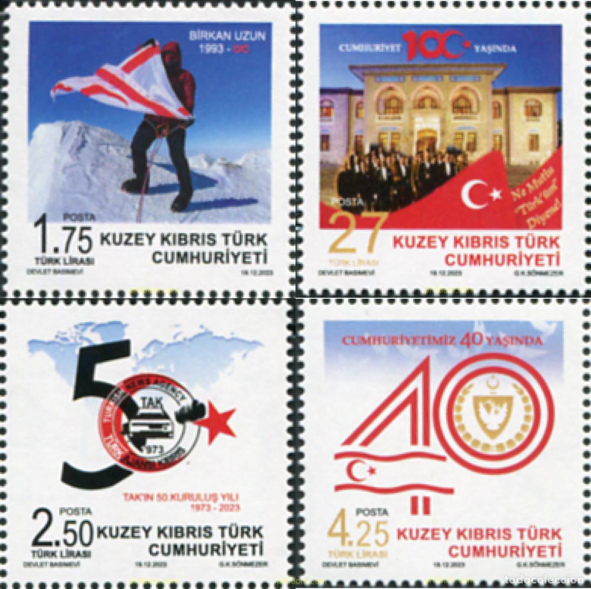 Sellos: 741290 MNH CHIPRE. Administraci&oacute;n turca 2023 ANIVERSARIOS Y ACONTECIMIENTOS
