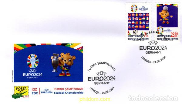 Sellos: 790505 MNH CHIPRE. Administraci&oacute;n turca 2024 CAMPEONATOS DEFUTBOLEN ALEMANIA