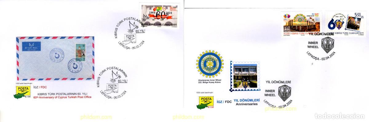 Sellos: 790502 MNH CHIPRE. Administraci&oacute;n turca 2024 ANIVERSARIOS Y ACONTECIMIENTOS