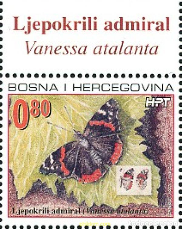 Sellos: 791516 MNH BOSNIA-HERZEGOVINA. Adm Croata 2002 MARIPOSAS