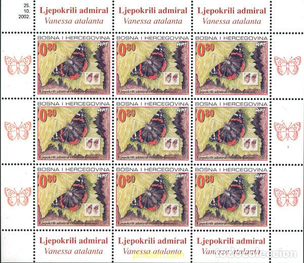 Sellos: 122802 MNH BOSNIA-HERZEGOVINA. Adm Croata 2002 MARIPOSAS