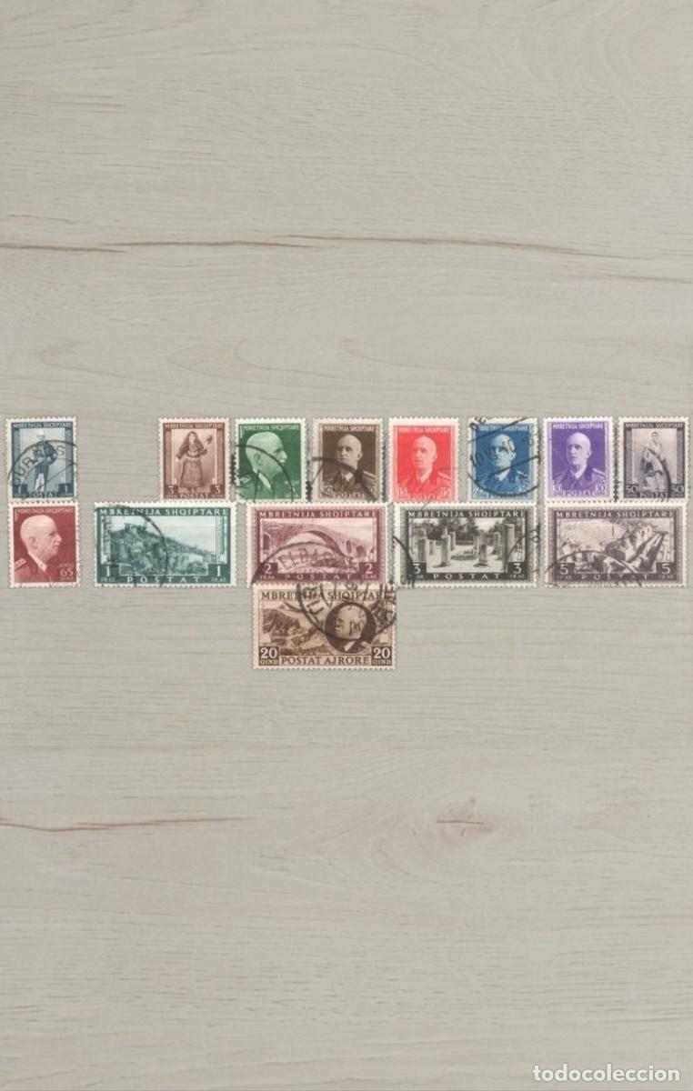 Sellos: Albania 1928-1931 King Zog Definitive & Airmail Used Stamps Selection - Mbretnija Shqiptare Lot 14v