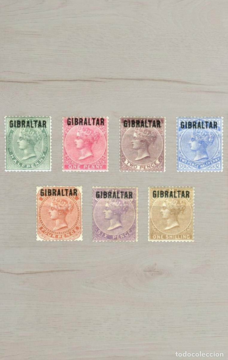 Sellos: Gibraltar 1889-1896 Queen Victoria Complete Definitive Selection Mint 7v - Classical British Empire