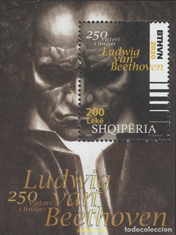 Sellos: 652275 MNH ALBANIA 2021 250 ANIVERSARIO DEL NACIMIENTO DE BEETHOVEN
