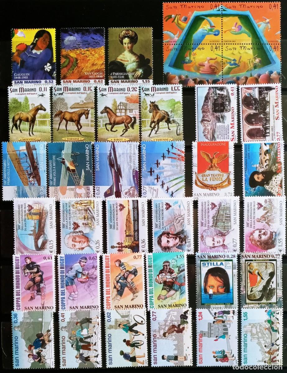 Sellos: SAN MARINO - IVERT A&Ntilde;O 2003 COMPLETO NUEVO ** 69 SELLOS+ 2 HOJA BLOQUE LOS DE LAS 3 FOTOS