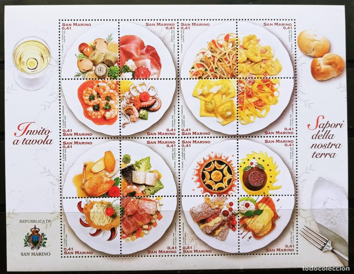 Sellos: SAN MARINO - IVERT 1861/76 NUEVOs ** - GASTRONOMIA PLATOS TIPICOS