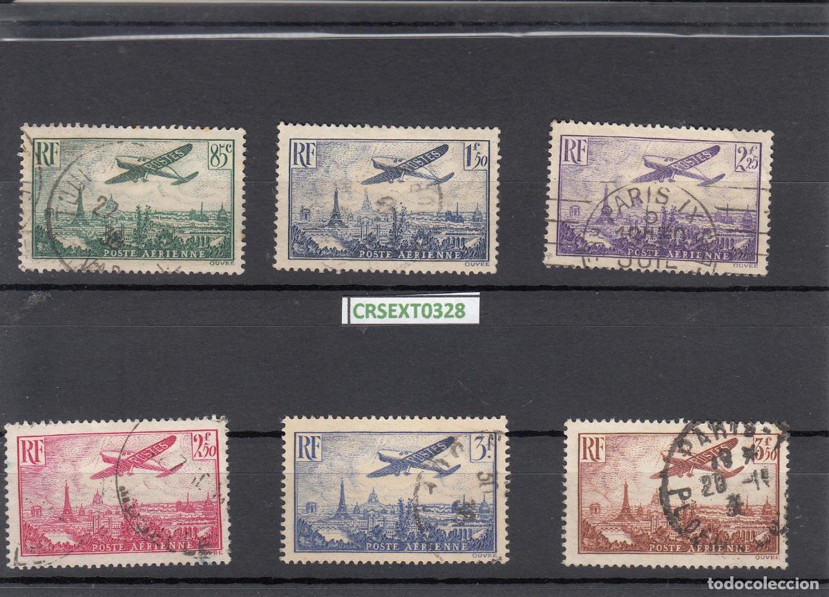 Sellos: CRSEXT0328 SELLOS FRANCIA N&ordm; CAT AEREO 8-13 USADOS 15