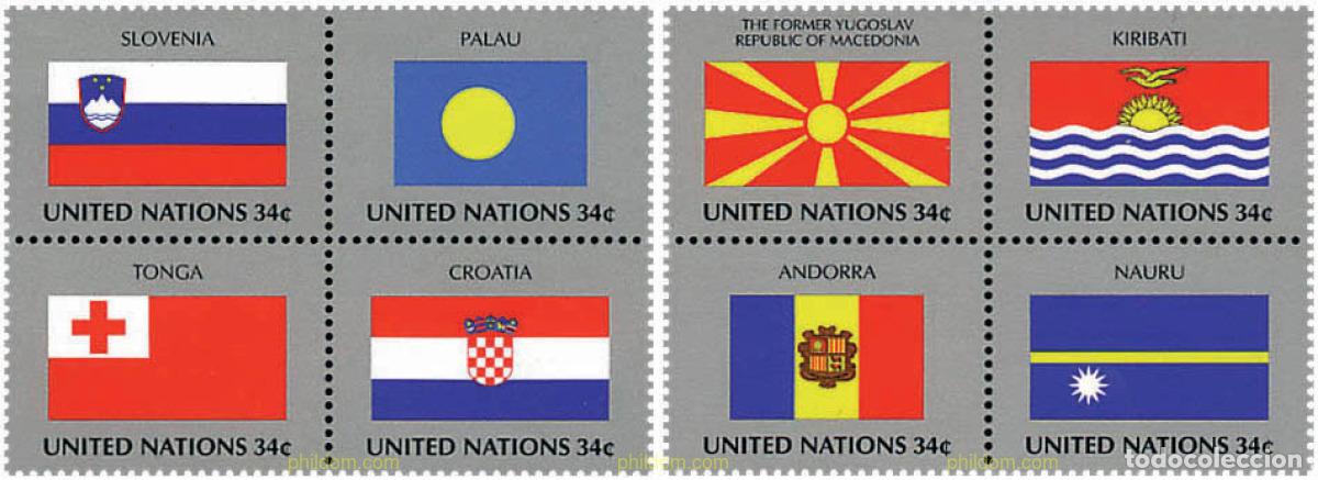 Sellos: 158722 MNH NACIONES UNIDAS. Nueva York 2001 BANDERAS DE LOS ESTADOS MIEMBRO DE LAS NACIONES UNIDAS