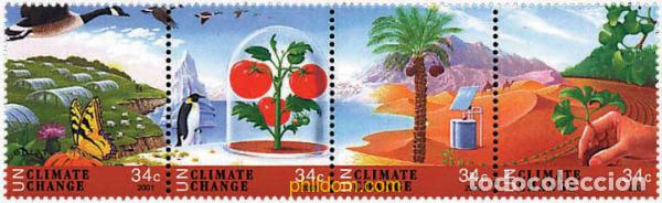 Sellos: 5417 MNH NACIONES UNIDAS. Nueva York 2001 CAMBIO CLIMATICO