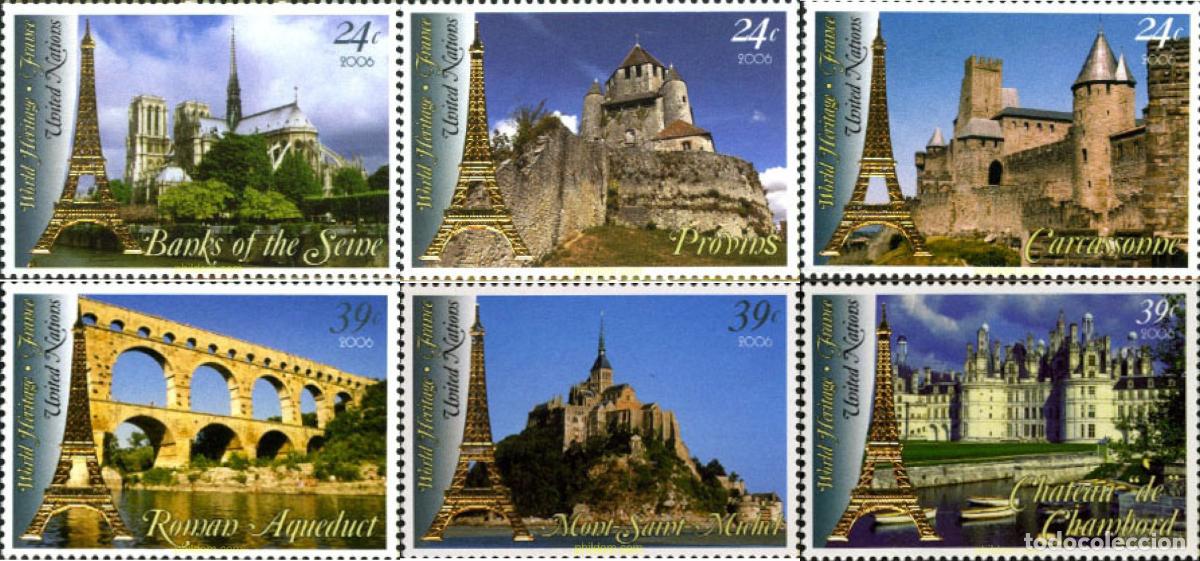 Sellos: 192558 MNH NACIONES UNIDAS. Nueva York 2006 PATRIMONIO MUNDIAL. FRANCIA