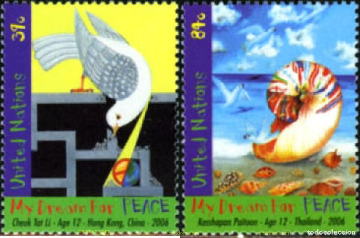 Sellos: 191326 MNH NACIONES UNIDAS. Nueva York 2006 DIA INTERNACIONAL DE LA PAZ. SUE&Ntilde;OS