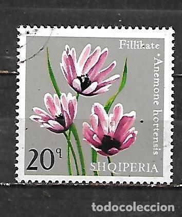 Sellos: 1975: ALBANIA Flores - An&eacute;mona (CTO)