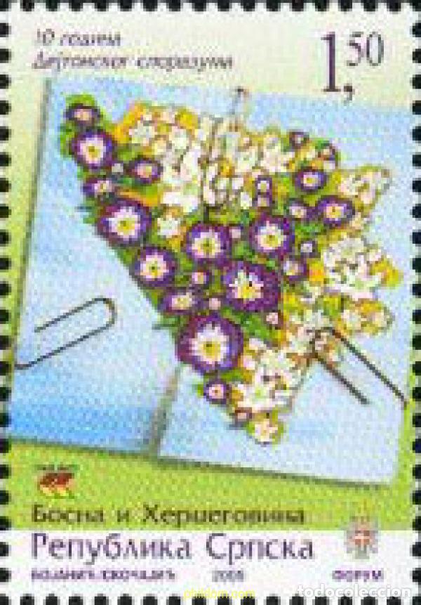 Sellos: 188417 MNH BOSNIA-HERZEGOVINA. Adm Croata 2005 10 ANIVERSARIO DEL ACUERDO DE DAYTON