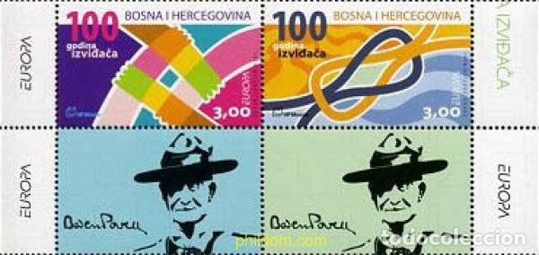 Sellos: 791613 MNH BOSNIA-HERZEGOVINA. Adm Croata 2007 EUROPA CEPT. 100 A&Ntilde;OS DE ESCULTISMO