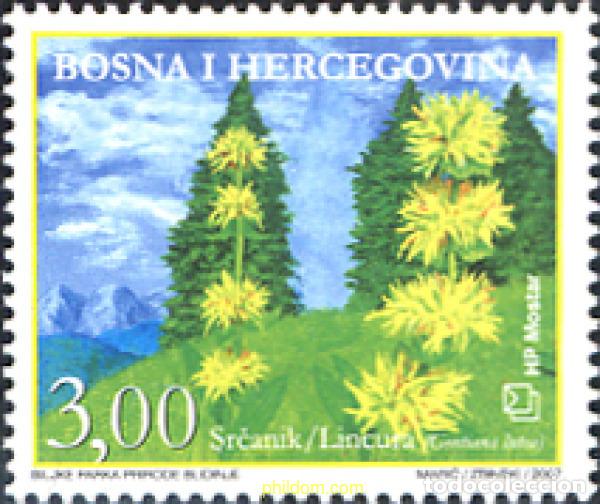 Sellos: 297991 MNH BOSNIA-HERZEGOVINA. Adm Croata 2007 PLANTAS DEL PARQUE NACIONAL DE BLIDINJE