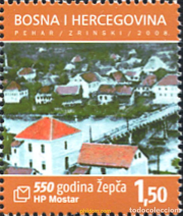 Sellos: 297996 MNH BOSNIA-HERZEGOVINA. Adm Croata 2008 550 ANIVERSARIO DE LA CIUDAD DE ZEPCE