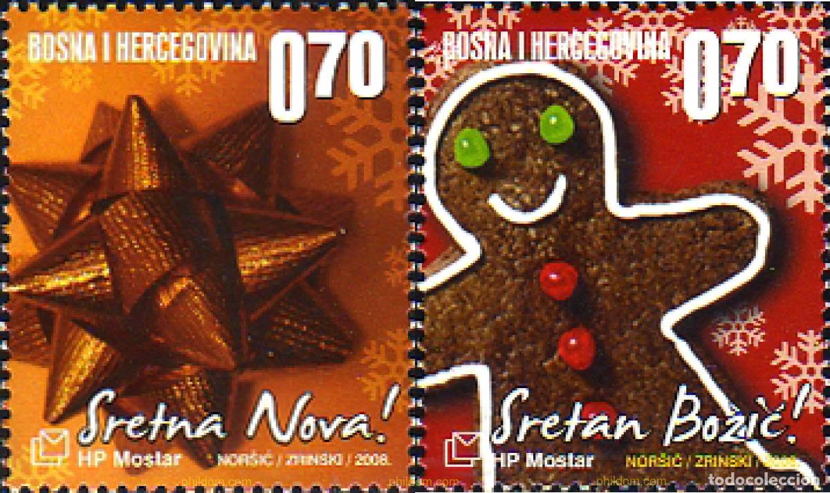 Sellos: 235612 MNH BOSNIA-HERZEGOVINA. Adm Croata 2008 NAVIDAD Y A&ntilde;O NUEVO