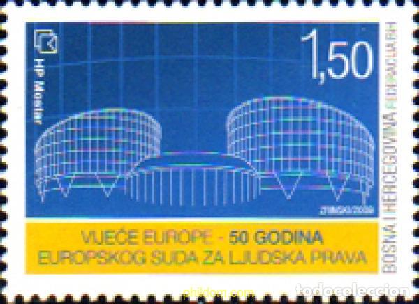Sellos: 791630 MNH BOSNIA-HERZEGOVINA. Adm Croata 2009 60 A&ntilde;OS DEL CONSEJO DE EUROPA Y 50 A&ntilde;OS DEL TRIBUN