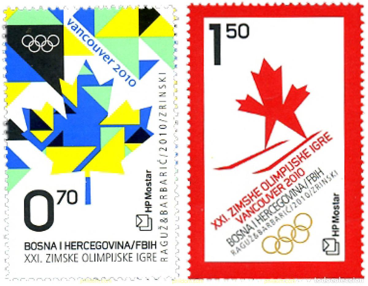 Sellos: 255452 MNH BOSNIA-HERZEGOVINA. Adm Croata 2010 21 JUEGOS OLIMPICOS INVIERNO VANCOUVER 2010