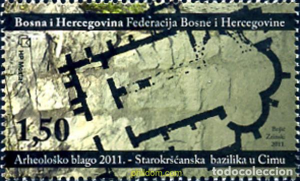 Sellos: 271156 MNH BOSNIA-HERZEGOVINA. Adm Croata 2011 TESORO ARQUEOLOGICO - EARLY CHRISTIAN BASILICA EN CI