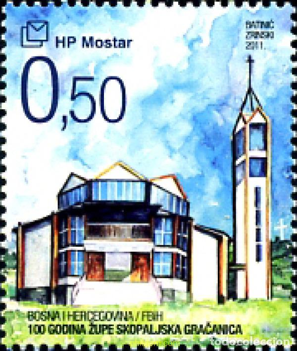 Sellos: 271157 MNH BOSNIA-HERZEGOVINA. Adm Croata 2011 CENTENARIO DE LA PARROQUIA DE SKOPALJSKA GRACANICA