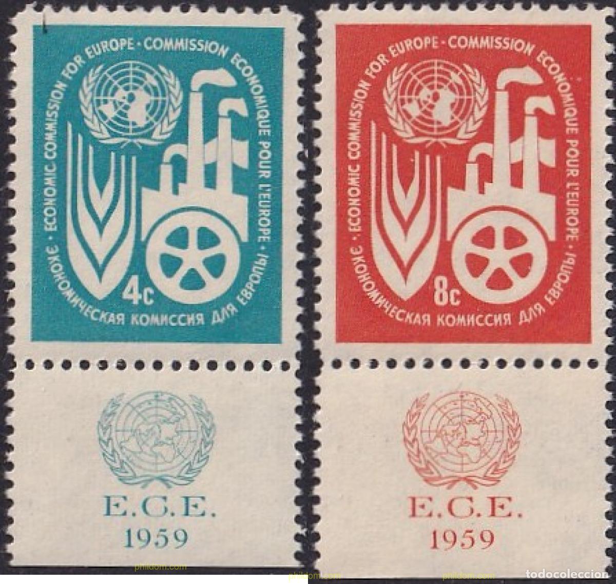 Sellos: 791722 MNH NACIONES UNIDAS. Nueva York 1959 COMISION ECONOMICA PARA EUROPA