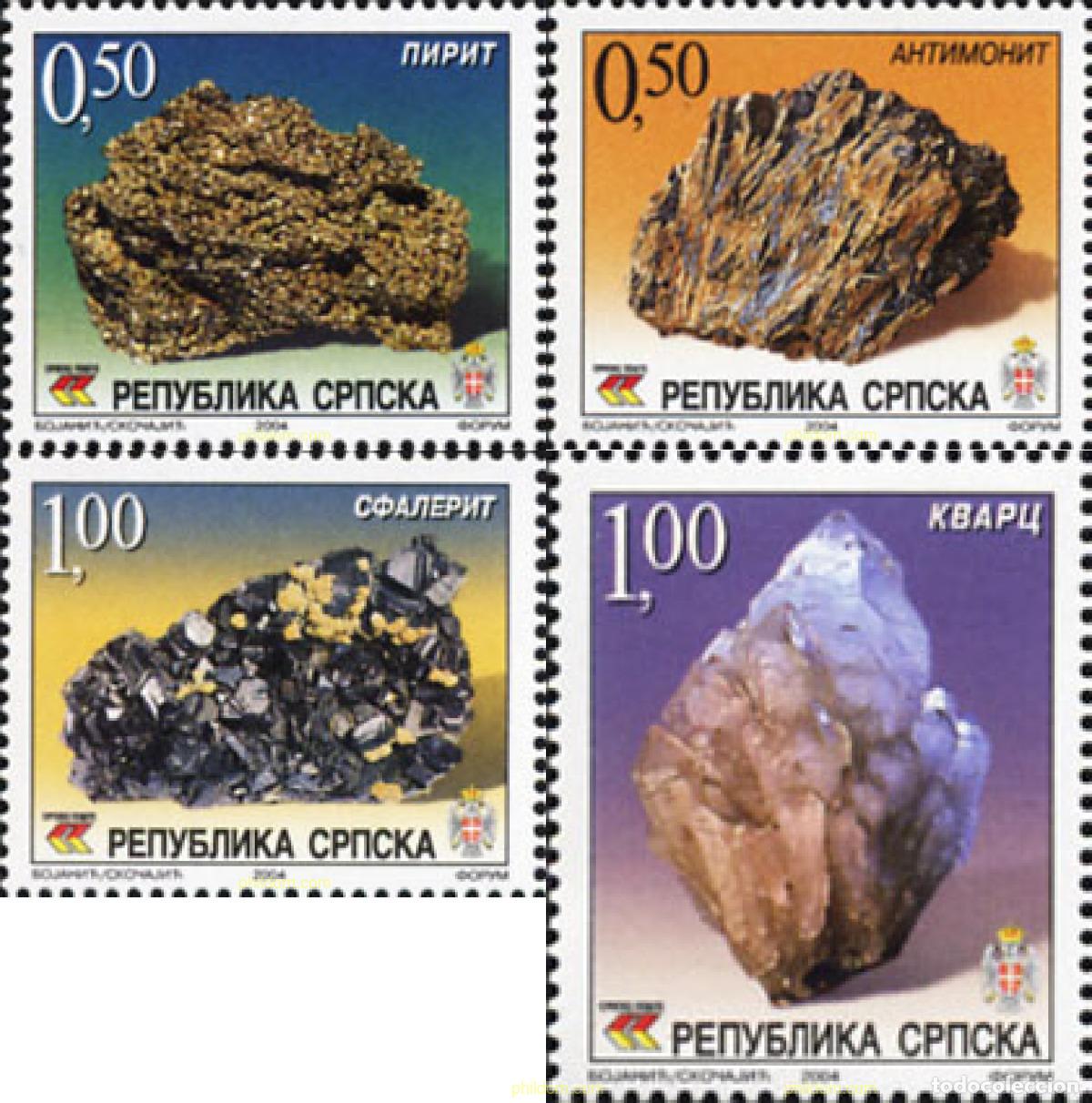 Sellos: 157508 MNH BOSNIA-HERZEGOVINA. Adm Serbia 2004 MINERALES