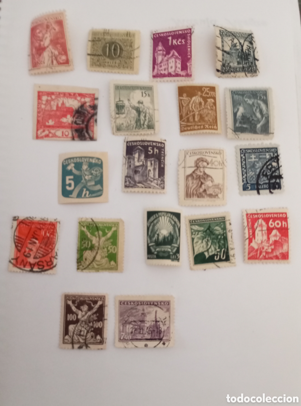 Sellos: 50 sellos cl&aacute;sicos Checoslovaquia distintos a&ntilde;os y series