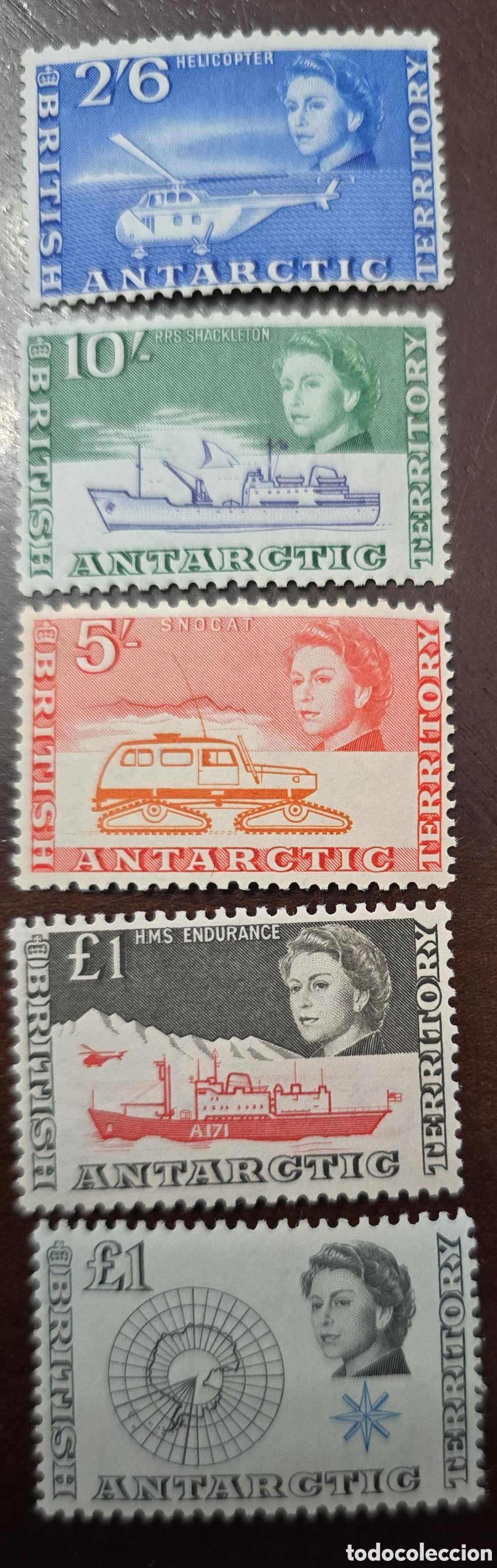 Sellos: Cy) British Antarctic Territory 1963-69 SG 12-15a High Values MNH
