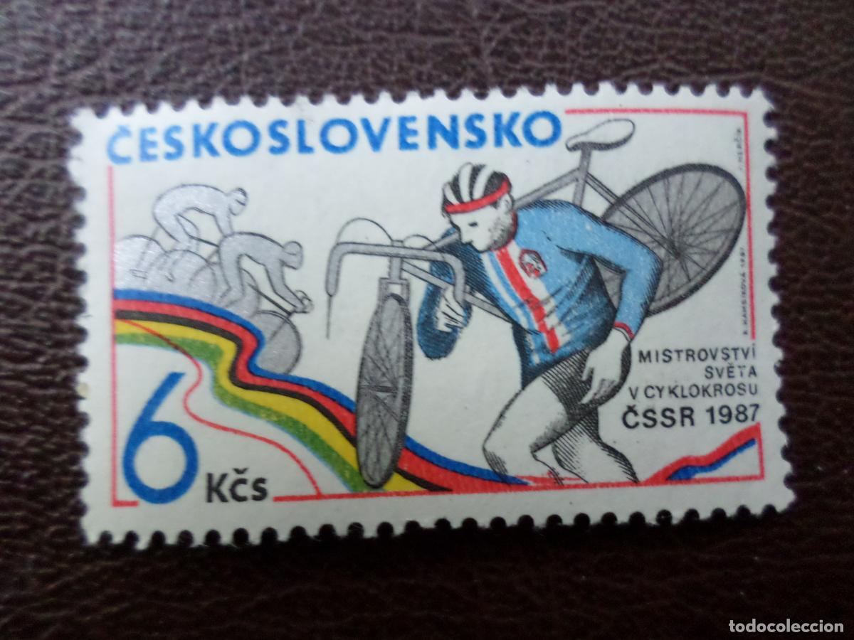 Sellos: checoslovaquia, 1987, campeonatos del mundo de ciclo-cross, Yvert 2707