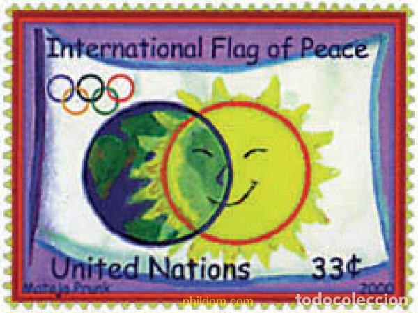 Sellos: 58190 MNH NACIONES UNIDAS. Nueva York 2000 BANDERA DE LA PAZ