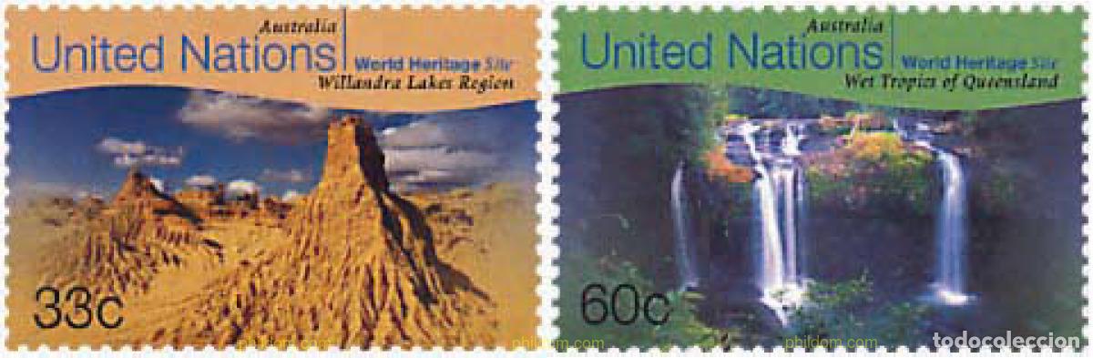 Sellos: 37918 MNH NACIONES UNIDAS. Nueva York 1999 PATRIMONIO MUNDIAL. AUSTRALIA