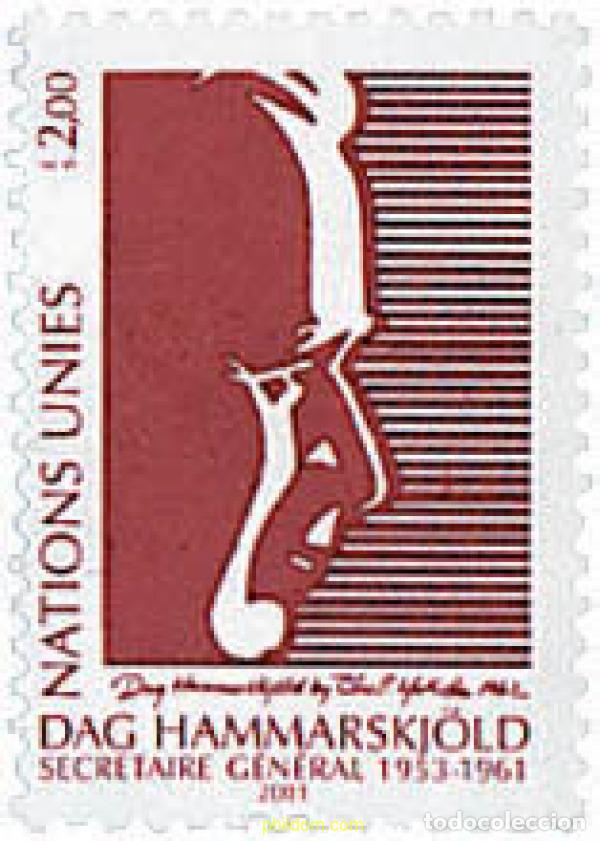 Sellos: 110557 MNH NACIONES UNIDAS. Ginebra 2001 40 ANIVERSARIO DE LA MUERTE DE DAG HAMMARSKJOLD