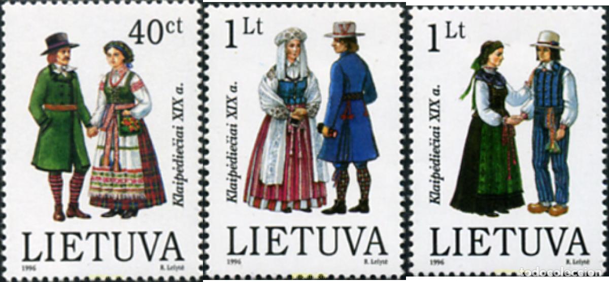 Sellos: 164117 MNH LITUANIA 1996 TRAJES TRADICIONALES