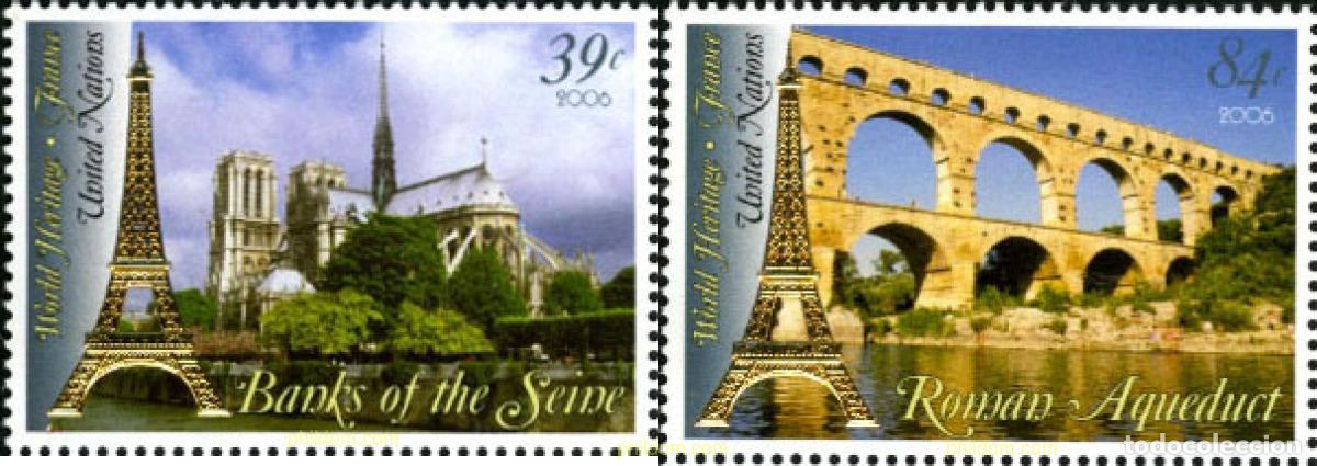 Sellos: 192560 MNH NACIONES UNIDAS. Nueva York 2006 PATRIMONIO MUNDIAL. FRANCIA