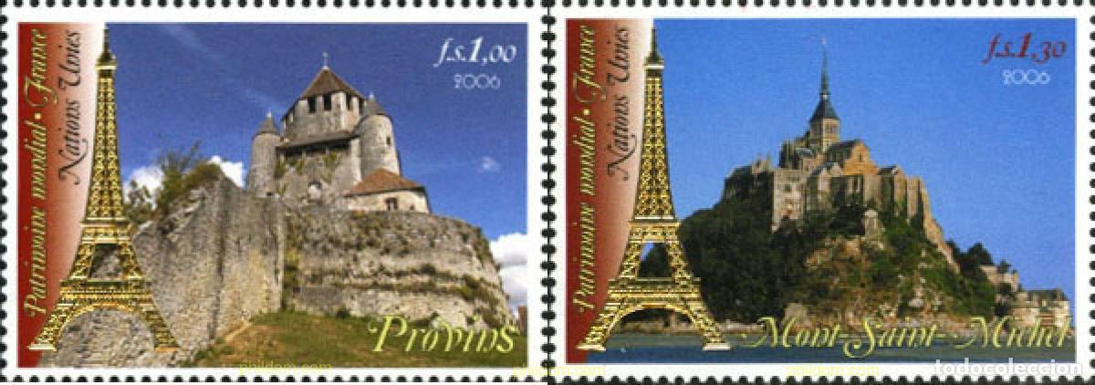 Sellos: 192562 MNH NACIONES UNIDAS. Ginebra 2006 PATRIMONIO MUNDIAL. FRANCIA