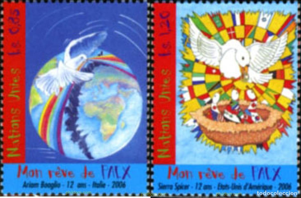 Sellos: 191321 MNH NACIONES UNIDAS. Ginebra 2006 DIA INTERNACIONAL DE LA PAZ. SUE&Ntilde;OS