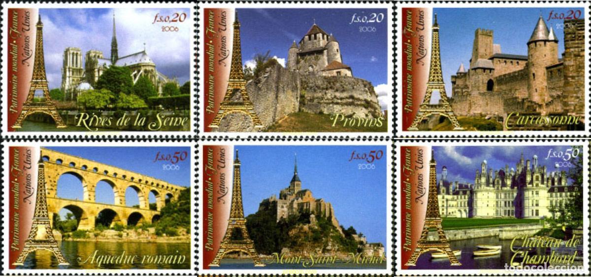 Sellos: 192551 MNH NACIONES UNIDAS. Ginebra 2006 PATRIMONIO MUNDIAL. FRANCIA