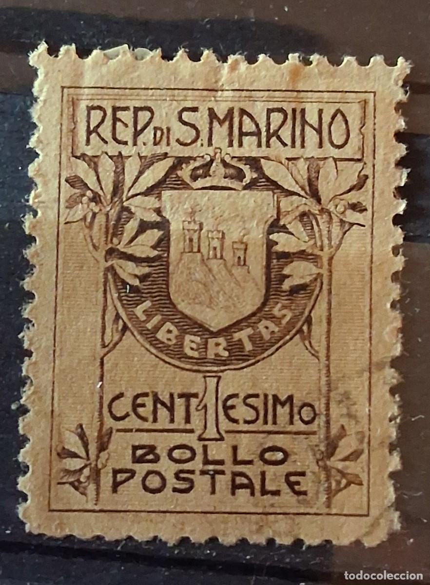 Sellos: SAN MARINO, 1907, CAT.YT.48a.