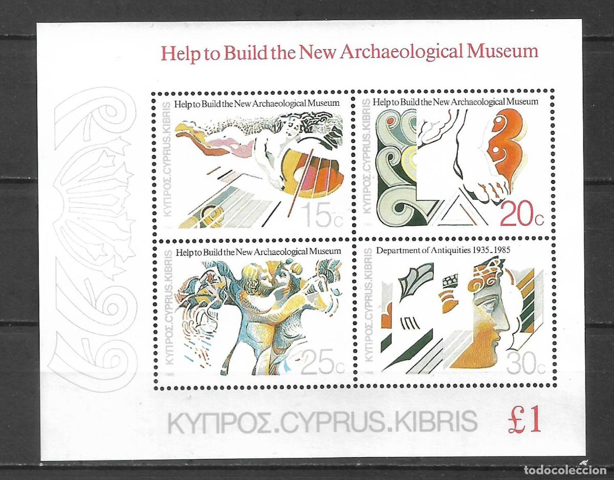 Sellos: chipre 1986 hoja bloque ** mnh - 27/15