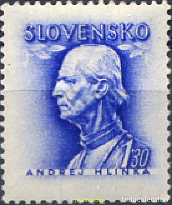 Sellos: 309816 HINGED ESLOVAQUIA 1942 5 ANIVERSARIO DE LA MUERTE DE ANDREJ HLINKA
