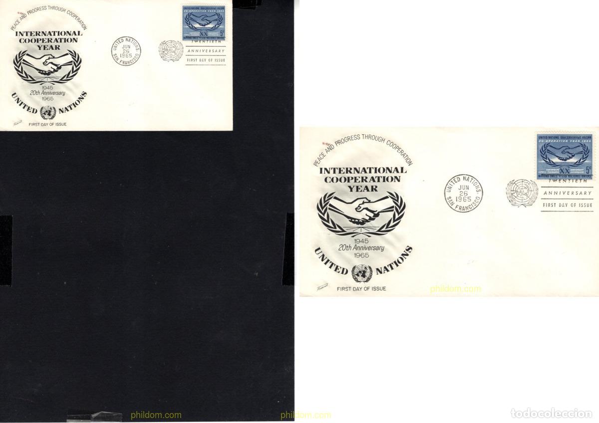 Sellos: 742037 MNH NACIONES UNIDAS. Nueva York 1965 A&Ntilde;O DE LA COOPERACION INTERNACIONAL