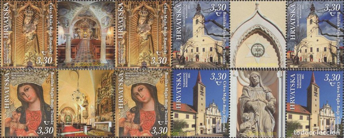 Sellos: 727932 MNH CROACIA 2021 SANTUARIOS MARIANOS CROATAS