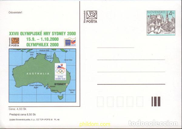 Sellos: 593705 MNH ESLOVAQUIA 2000 27 JUEGOS OLIMPICOS VERANO . SYDNEY 2000 - OLYMPHILEX 2000.