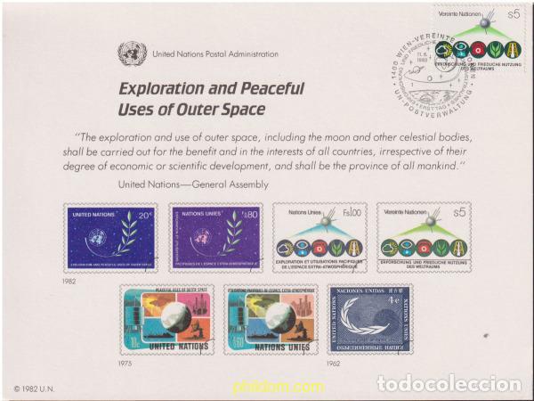 Sellos: 622844 MNH NACIONES UNIDAS. Viena 1982 EXPLORACION DEL ESPACIO