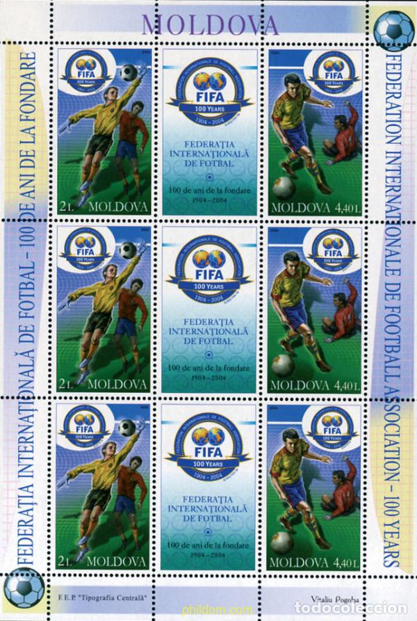 Sellos: 149065 MNH MOLDAVIA 2004 CENTENARIO DE LA FIFA